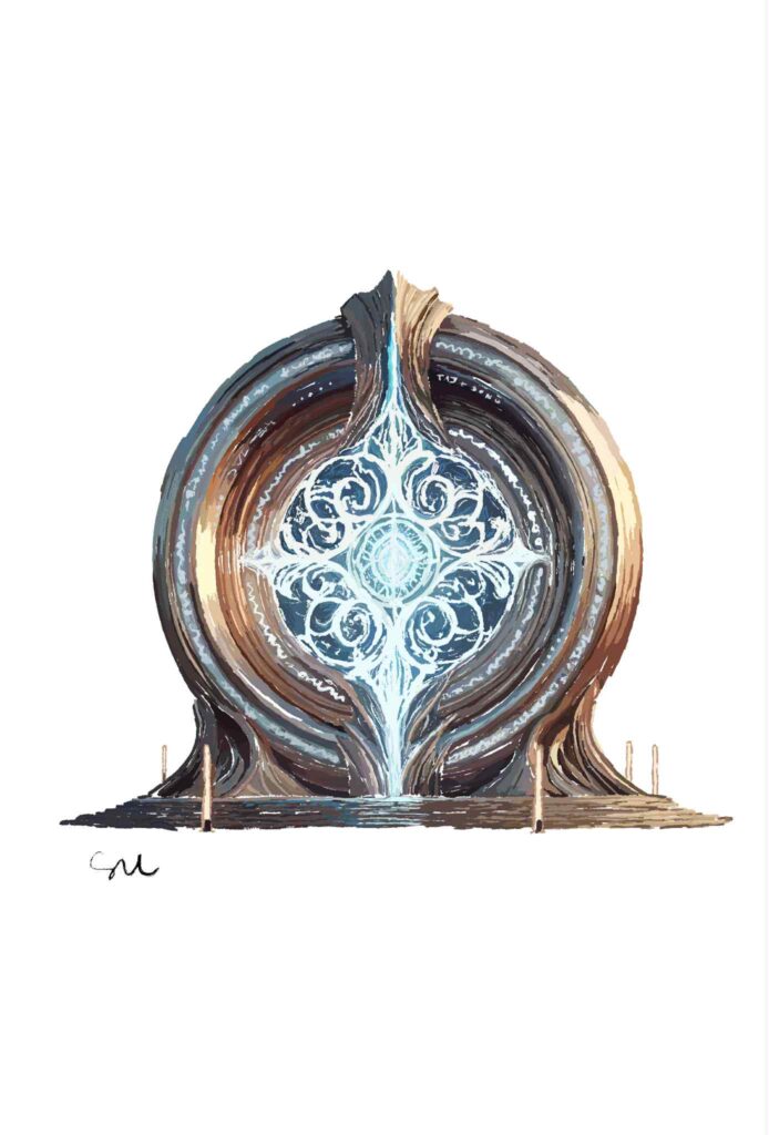 MM Romance Fantasy Art: the Gate for the ACD series, color, no AI