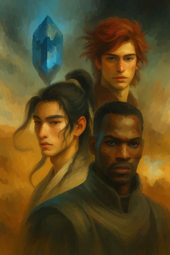 Taj, Song, Riley: color drawing, drawn in Procreate by svl