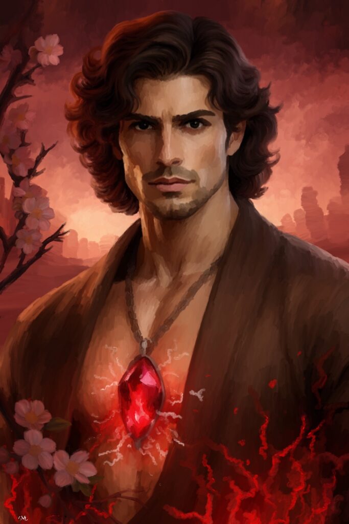 Image of Aldo, queer character from MM Romance Fantasy Book by svl yisanliu