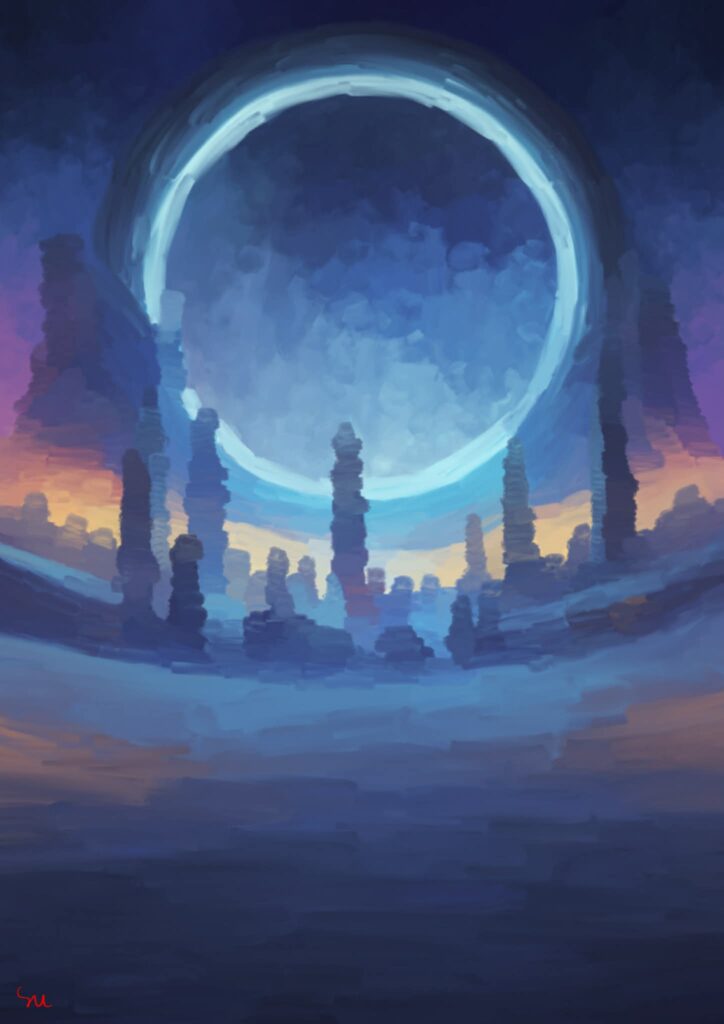 MM Fantasy Romance Art, the Gate, from the Crystaler Series