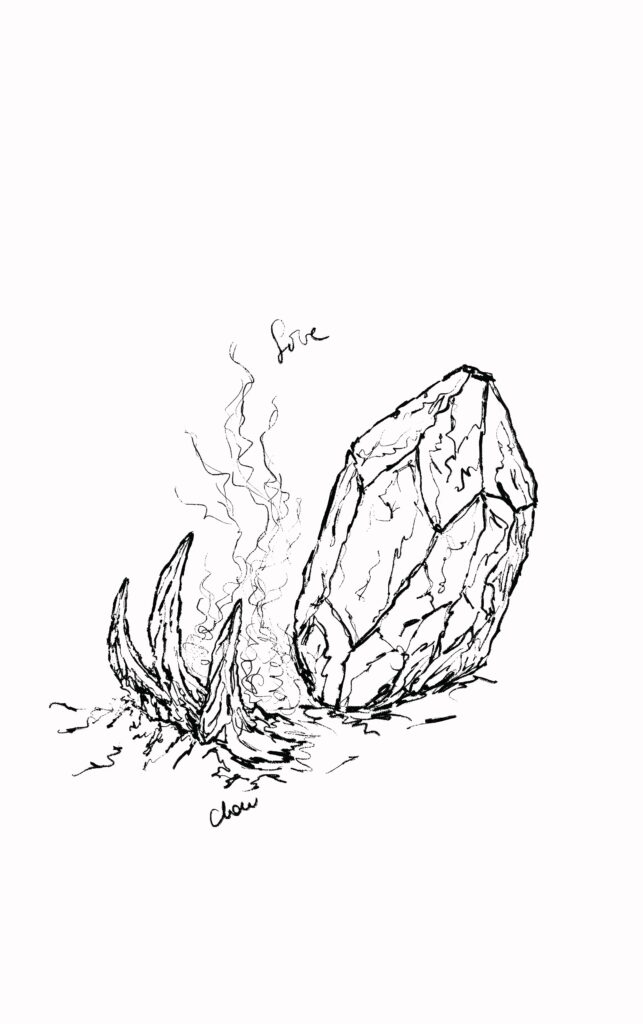 Sketch of an artificial energy source: Crystal, for queer fantasy stories